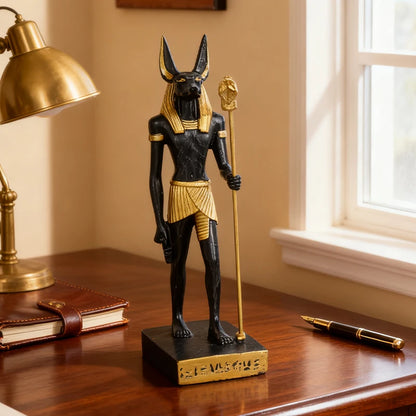 Egyptian Mythology Anubis Statue Resin Craft for Home Decoration in Bedroom, Living Room, and Study