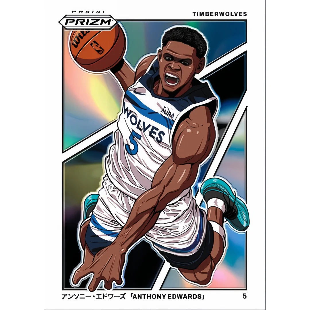 DIY Homemade NBA Basketball collection card Stephen Curry LeBron James Anthony Edwards Luka Doncic Manga series