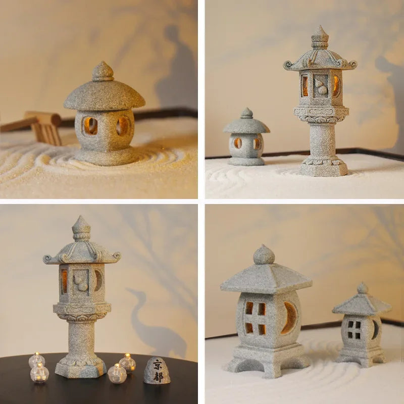 Landscape Decoration Fish Tank Micro Landscape Zen Style Ancient Style Japanese Stone Lantern Sand Table  Mini Decoration