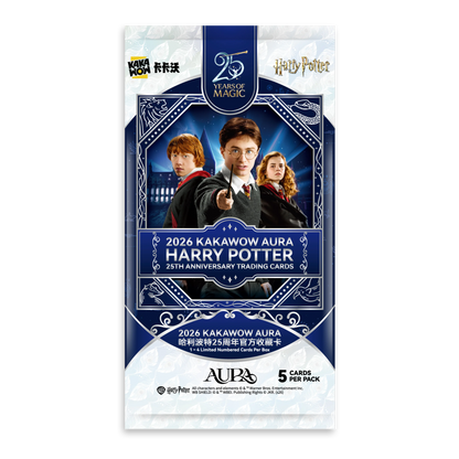 KAKAWOW 2026 AURA Harry Potter 25th Anniversary Trading Cards and BLASTER