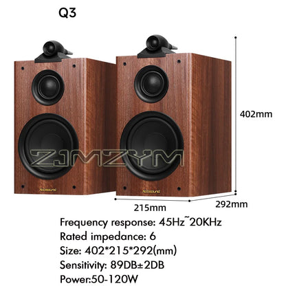 6.5 Inch HiFi Speaker Three-Way Passive Bookshelf Speaker 120W NS-Q1/Q3 Fever Monitor Audio 6ohm Home theater Speaker Sound Box