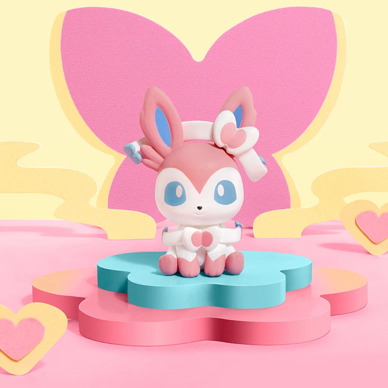 Original Pokemon Eeveelution Mini Action Figures Eevee Sylveon Espeon Toys Mini Model Decorative Ornaments Cute Birthday Gift