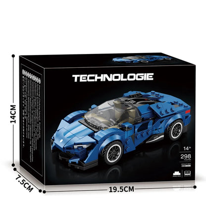 298PCS City Racing Car Building Blocks 1:24 Car Model Assembly Bricks Toys Desktop Decoration Display Puzzle Toys Holiday Gifts