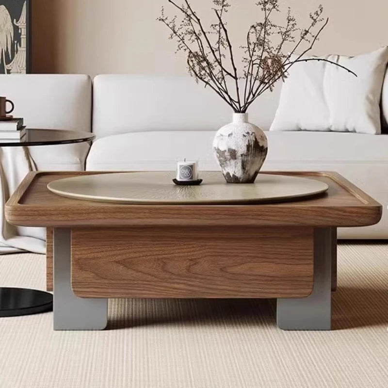 Brown Waterproof Coffee Table Tray Centerpiece Unique Modern Set Side Table Living Room Minimalist Mesa De Centro Sala Furniture