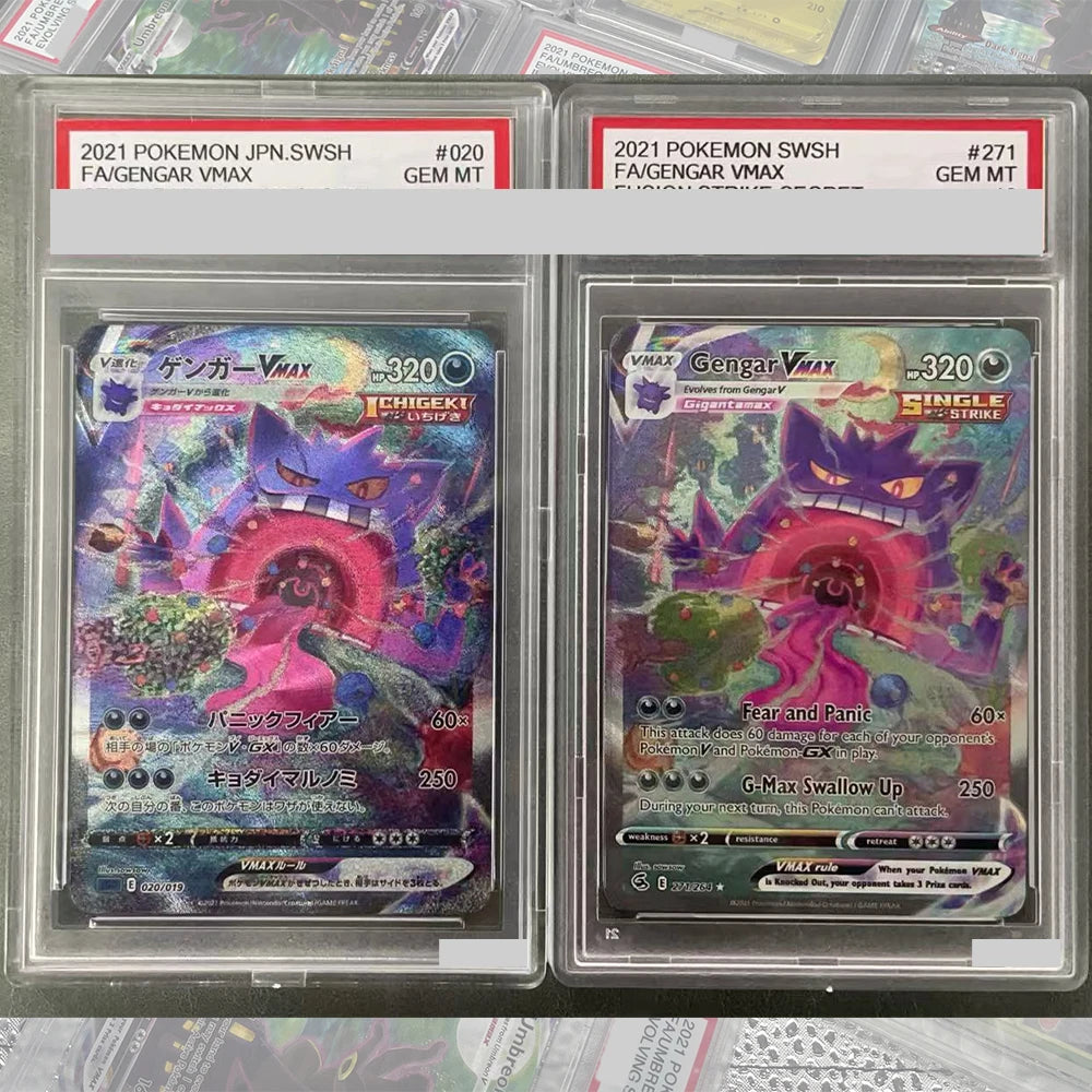 Gengar Vmax Swsh Fusion Strike Secret #271/264  2021 DIY Proxy PTCG Collection Card PTCG Graded Card GEM MT 10 Holographic Label