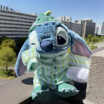 40cm Disney Dinosaur Pajama Sleepy Stitch Doll Interstellar Baby Plush Toy Doll Girl Birthday Gift