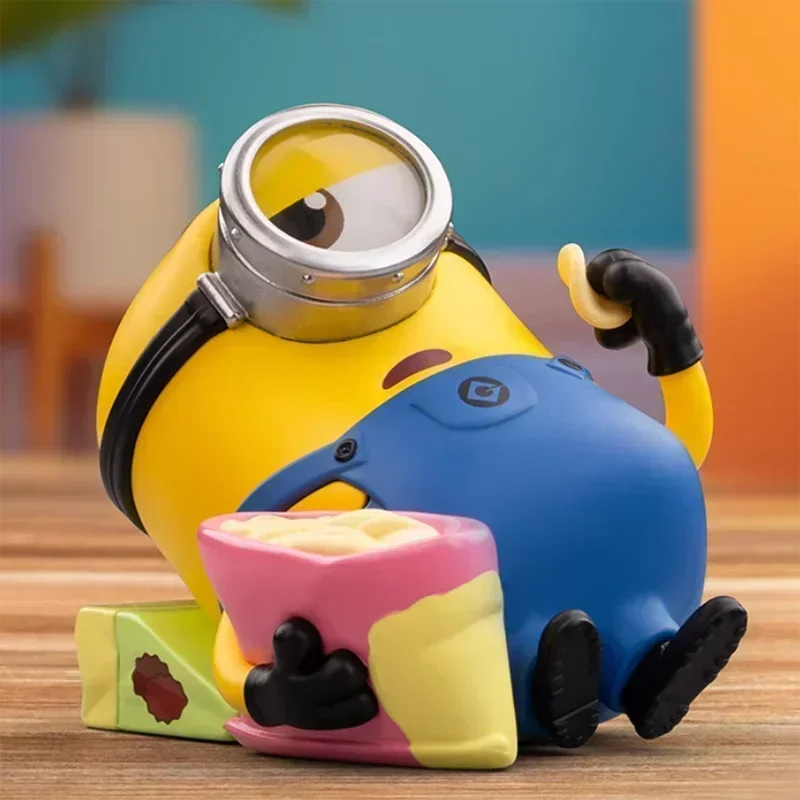 POP MART Minions Lazy Every Day Series Original Blind Box Surprise Mystery Box Cute Anime Action Figure Ornaments Figurines