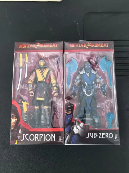 Original Mortal Kombat Sub Zero Scorpion 7" Articulated Action Figure Toys 17cm