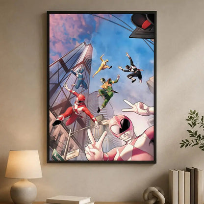 Mighty Morphin Power Rangers Poster PP Paper Decorative Wall Art for Living RoomsBedrooms Bars Cafes Stylish Home Decor Gift