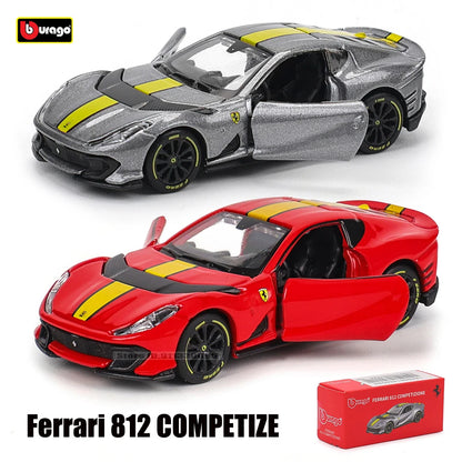 Bburago 1: 64 Ferrari series Multiple choices SP3 812 ENZO F40 F12TDF SF90 458 Car Die Casting Model  Gift Toy