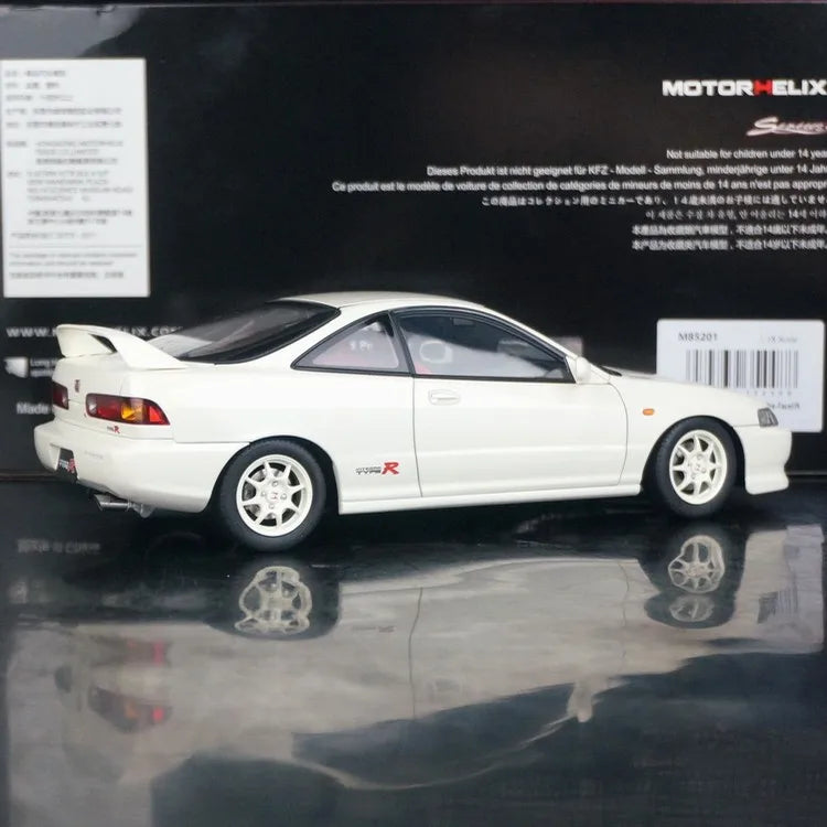 MotorHeli MH 1:18 Integra Type-R DC2 White JDM Simulation Limited Edition All Open Alloy Metal Static Car Model Toy Gift