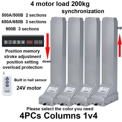 Electric Lifting Column Table Legs 80KG Load 32mm/s HALL Control Position Display Height Adjustment 24V Silent Motor