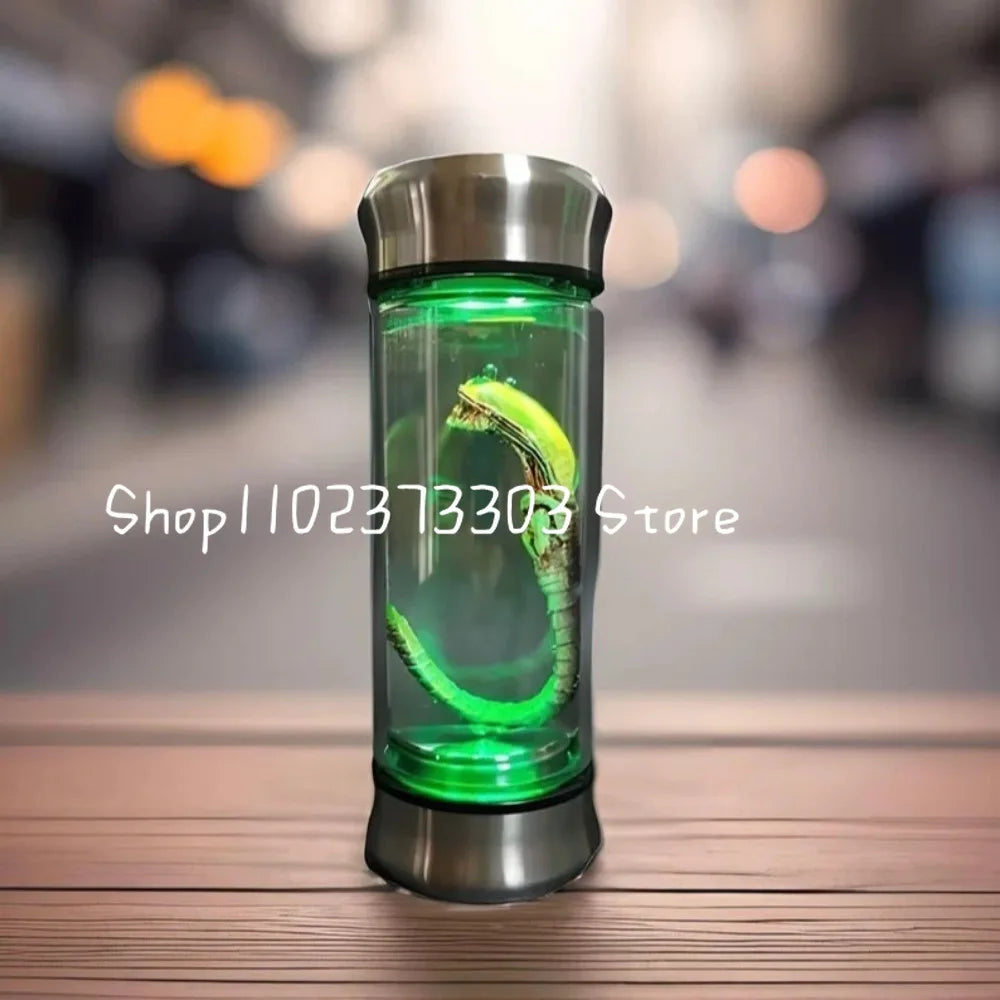 Alien - Themed Specimen Glow Jar - LED Sci-fi Night Light, Mysterious Creature Glass Container Decor for Home Desktop Collection