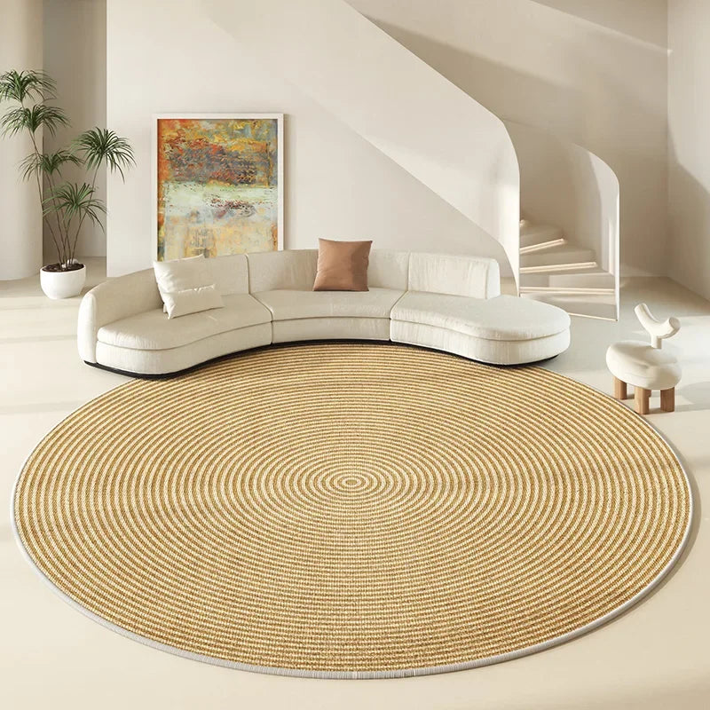 Round Large Area Carpet Living Room Nordic Style Non Slip Coffee Table Carpets Bedroom Swivel Chair Rug 러그 Alfombra Redonda