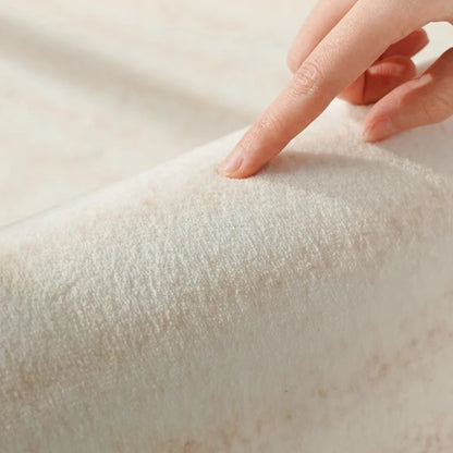 Cream Style Carpets for Living Room Luxury Bedroom Decor Stripe Carpet Irregular Shape Plush Rug Fluffy Soft Washable Thick Mat
