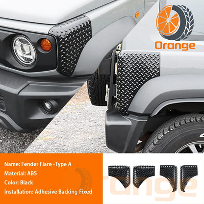 For Suzuki Jimny JB64 JB74 2019+ Front Rear Fender Tailgate Angle Guard Cover Accessories, Fit 3/5 Door, Exterior Corner Trim