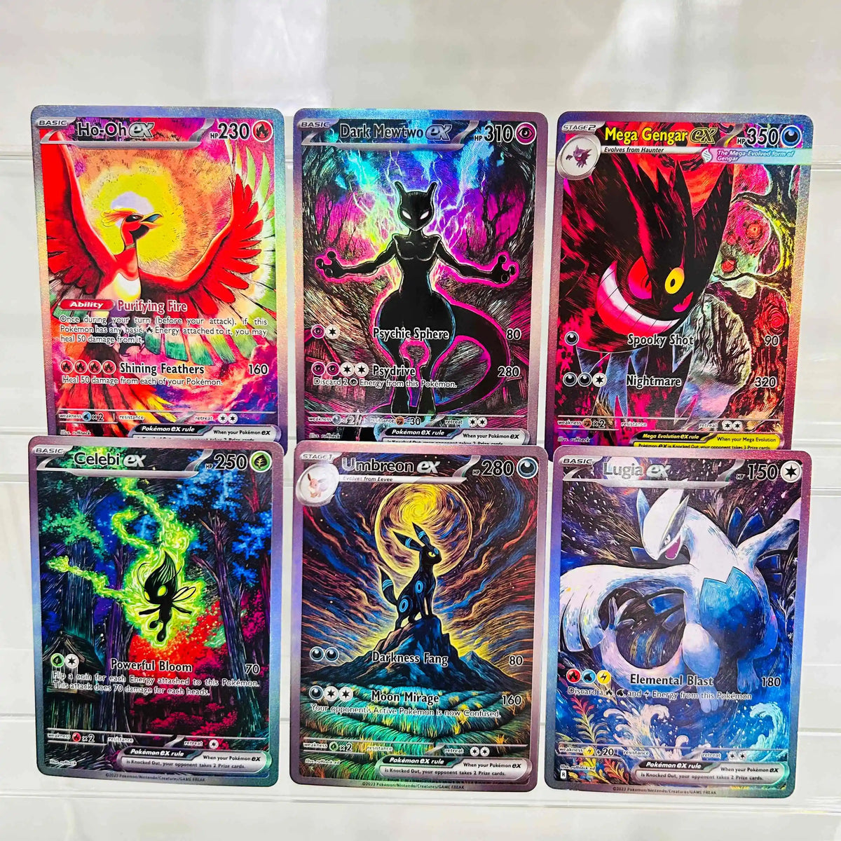 Dark Mewtwo ex English Version Collectible Grade DIY Foil Texture Nice Condition Premium Anime Collection Cards
