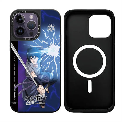 Naruto Anime MagSafe Phone Case for iPhone 15 14 13 12 Promax Mirror Shockproof Fashions Silicone Protective Cover Magnet Case