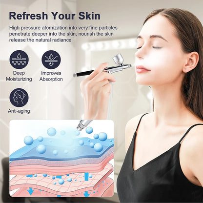 Portable Diamond Microdermabrasion Facial Peeling Machine Hydrating Airbrush Exfoliation Deep Cleaning Vacuum Blackhead Remover