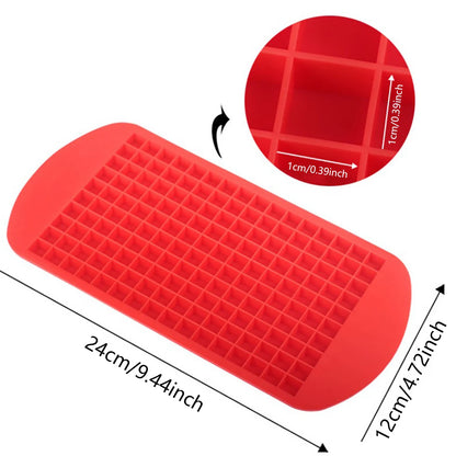 1 Piece Silicone Mini Ice Tray, 160 Ice Cube Molds, 1cm Small Ice Cubes, Summer Home Ice Tray Mold