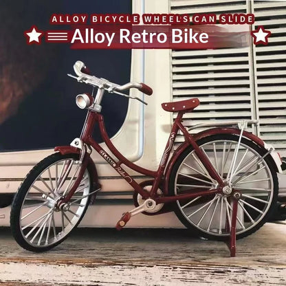 Simulation Retro 28 metal die-cast bicycle model 1:18 Mini Alloy Bicycle Model Creative DIY home Decoration crafts Adult Fun Toy