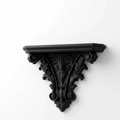 Creative 3D Printing Floating Shelf Unique Retro Gothic Wall Decor Carving Decorative Plant Display Stand Living Room