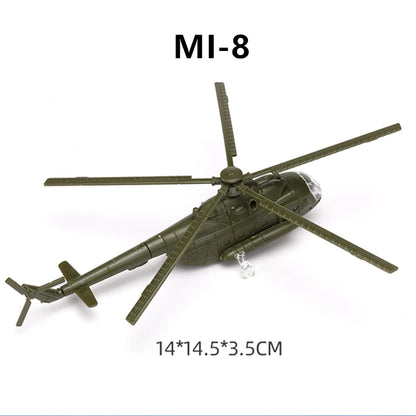Mini Puzzle Building Toys Desktop Ornaments Soviet MI-24V  Helicopter Gunship Assembly Airplane Plastic Military Model