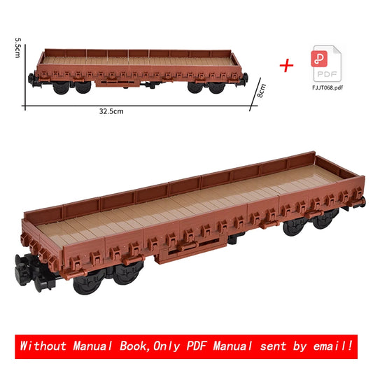 MOC City Creative Idea Train Base Boiler Transport Vehicle Carriage Building Block Bricks Kids DIY High-tech Creative Toys