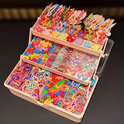 555 Pieces/Set, Colorful Butterfly Hair Clips for Girls, Stylish and Sweet Hairstyles, Hair Accessories - NO BOX