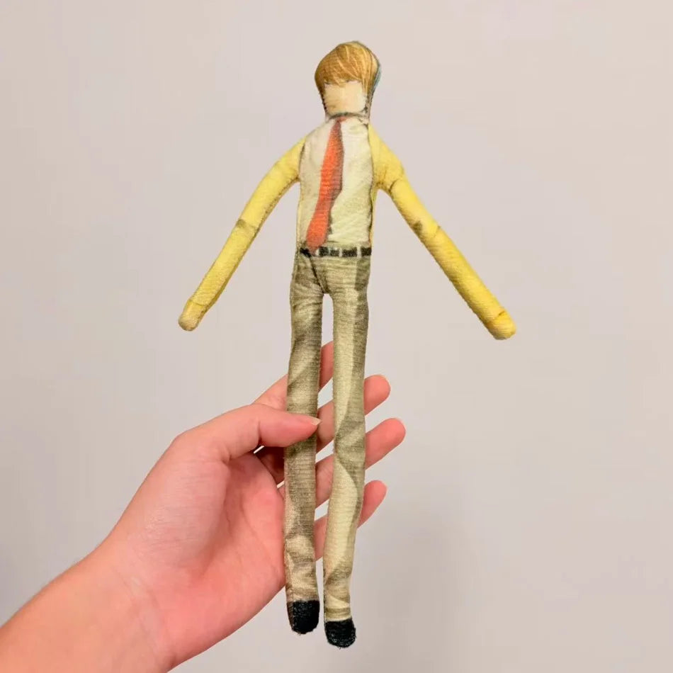 24CM Anime Death Note L & Yagami Light Bendable Abstract Doll, Freely Poseable Joint Figure, Travel Buddy Plush Decor Toy