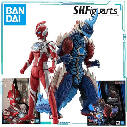 BANDAI Genuine S.H.Figuarts Series ULTRAMAN OMEGA and REKINESS, THE METEOKAIJU Finished Product Movable Model  Exquisite Toys