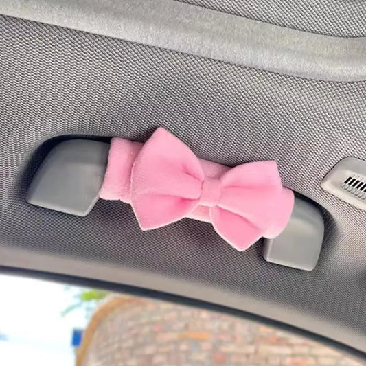 Bow Tie Car Handle Protector Cover Cute Car Roof Armrest Cover Car Roof Handle Protective Cover Butterfly Bow Roof Armrest Cover