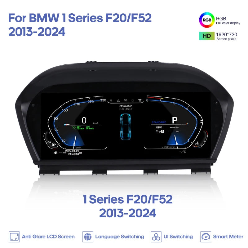 For BMW 1 Series  2 Series X1 X2 F20/F52/F22/F45/F48/F49/F39 2013-2024 Digital Cluster LCD Dashboard Cockpit Virtual Instrument