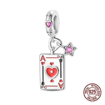 100% 925 Sterling Silver Tarot Collection Pendant DIY Hourglass Beads Fit Pandach Original Bracelet Women Jewelry Birthday Gift