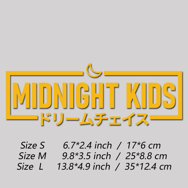 Midnight Kids JDM Car Decal Waterproof Vinyl Sticker Trendy Drift Auto Window Exterior Decor