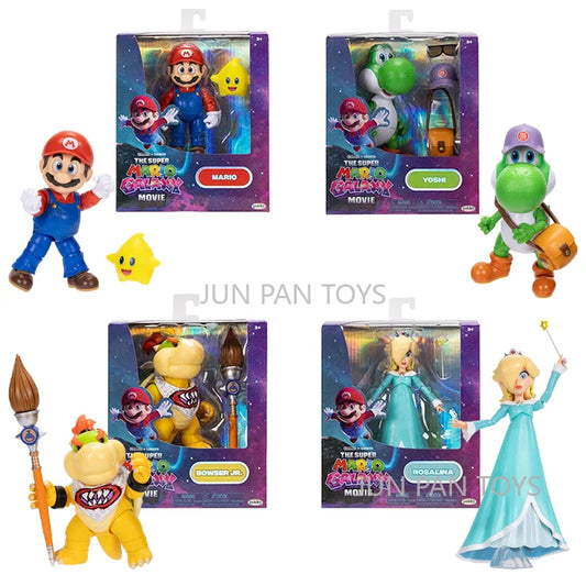 Original The Super Mario Galaxy Movie 5 Inch Action Figure Rosalina Yoshi Bowser Jr. Figure Accessories Collectible Kid Gift Toy