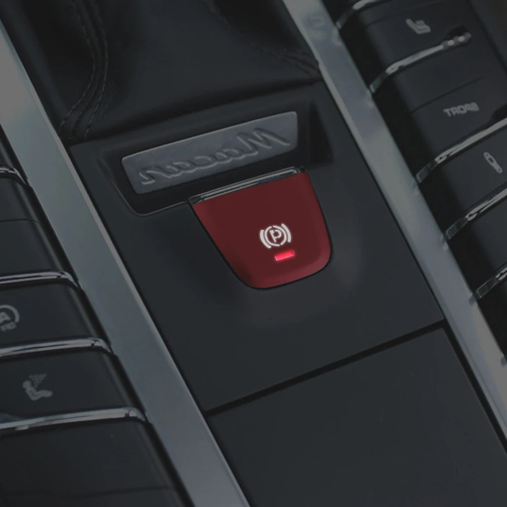 P Button Handbrake Parking Decoration Cover Trim For Porsche Macan 2014-2018 Cover Stickers Trim Car Styling Interior Accessorie