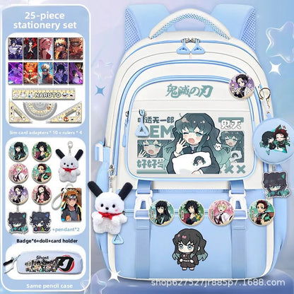 Demon Slayer large capacity cartoon elementary school backpack for boys and girls itabag Nezuko collaboration