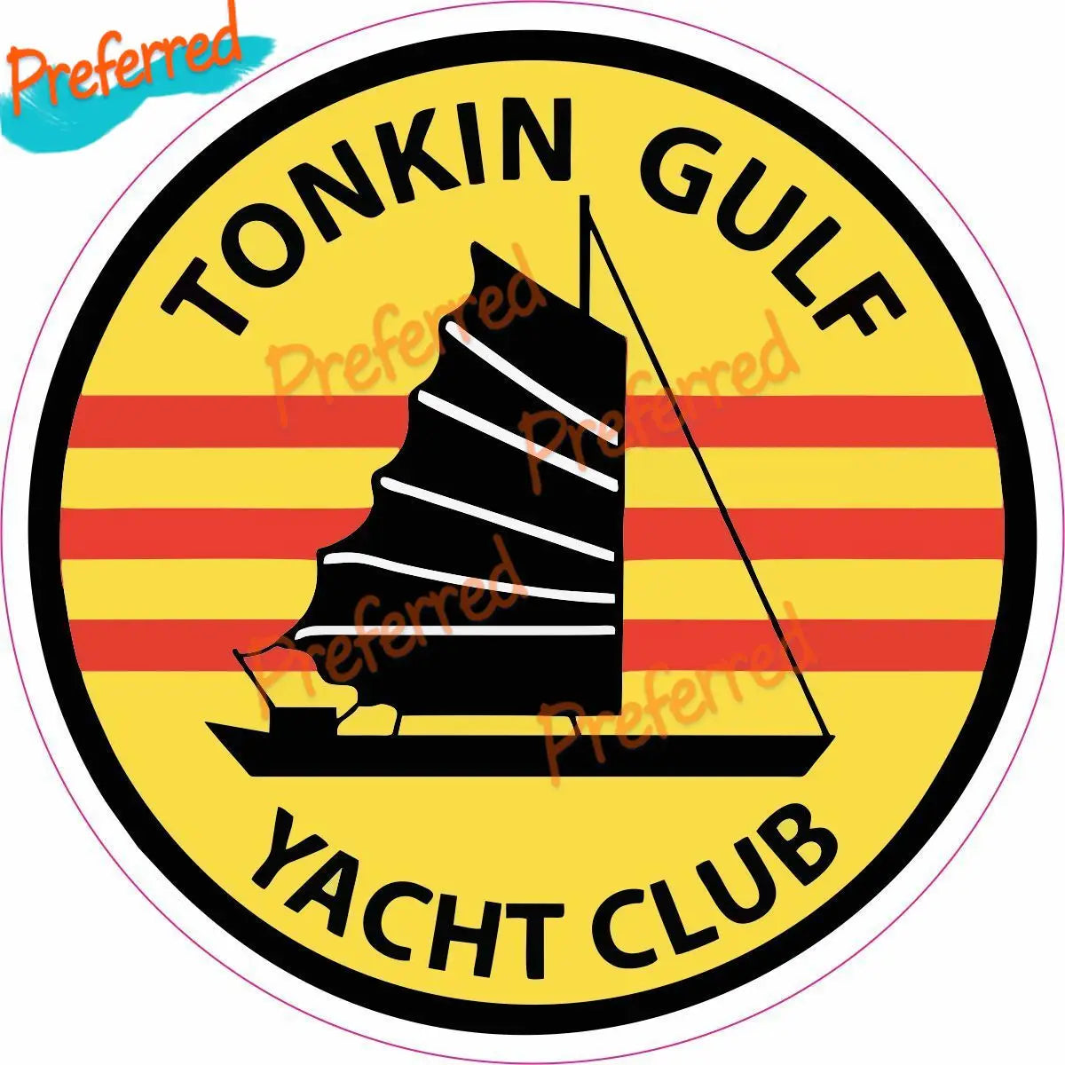 Gulf Gas Engine Oil Gulf with Flag Vinyl Decal Sticker Waterproof Tonkin Gulf Yacht Club Sticker Decal Racing Pinup Art