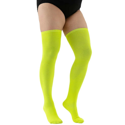 2026new Large Plus Size Thigh High Stockings White Black Over Knee Long Socks for Oversized Woman Thick Leg Warmer Autumn Winter