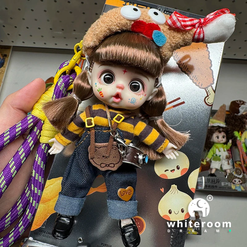 bjd doll Dolls for girls Labbu doll pocket mini blyth girl Doll Barbi cry Baby Rainbow Ball jointed doll Mobile phone Decoration