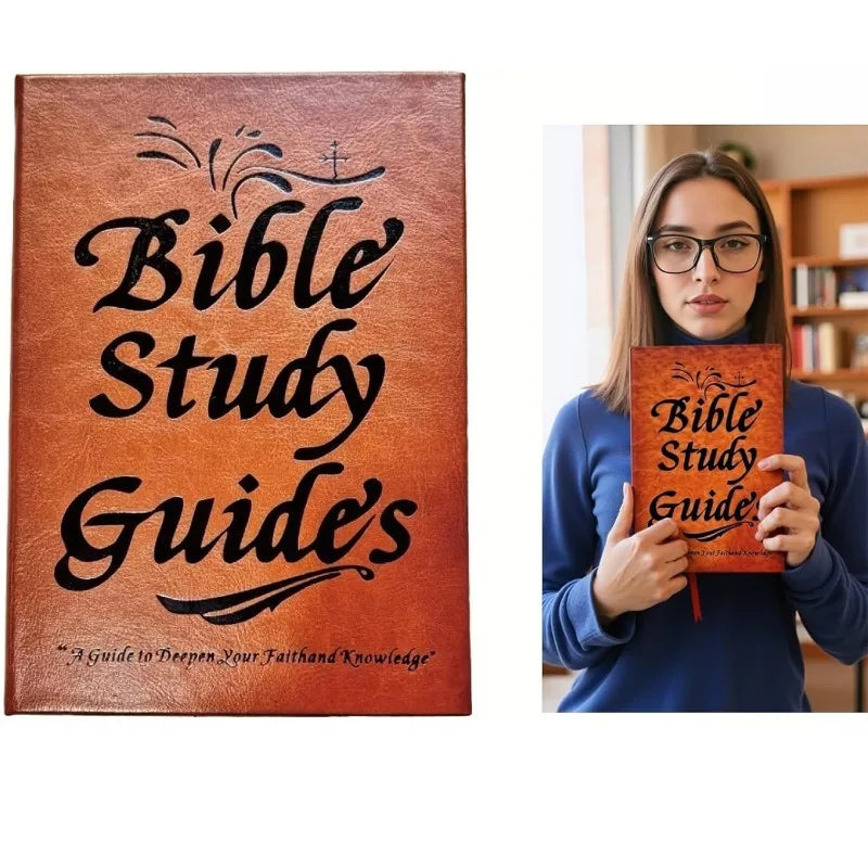 Bible Study Guide Notebook Christian Magazine Leather Cover Faith Prayer Magazine Religious Study Book Supplies