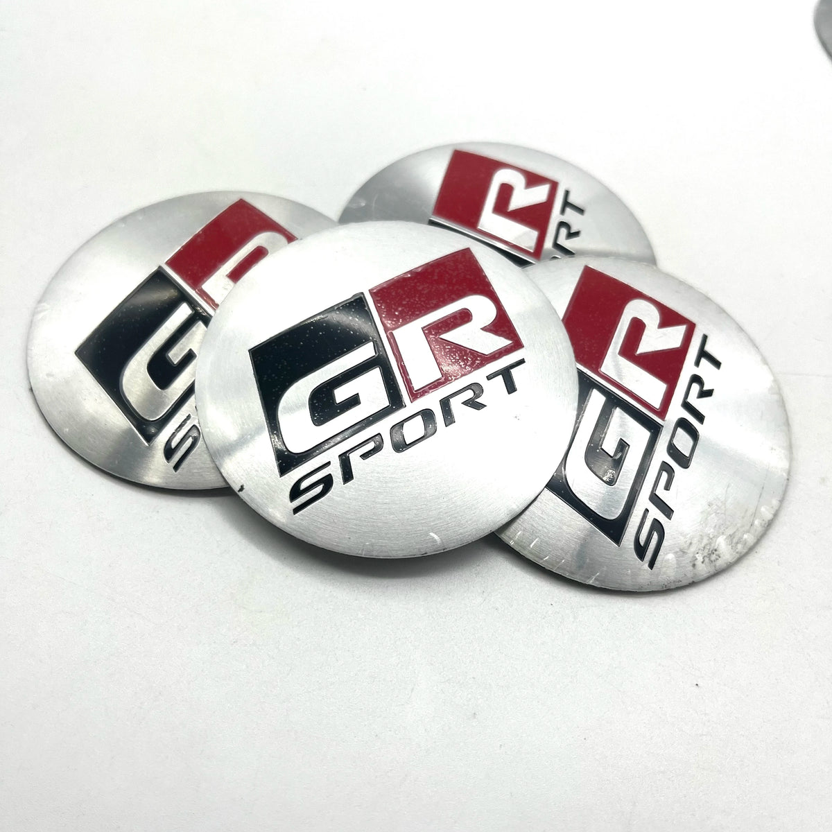 4pcs 56mm 60mm 65mm Universal Car Wheel Center HubCap Sticker ABS 3D GR Sport Badge Emblem Sticker Car Styling Auto Accessorie