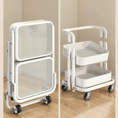 Portable Trolley Storage Bookshelf Kitchen Islands And Carts Furniture For Home Shelf Organizer Cart Auxiliary Carts Island