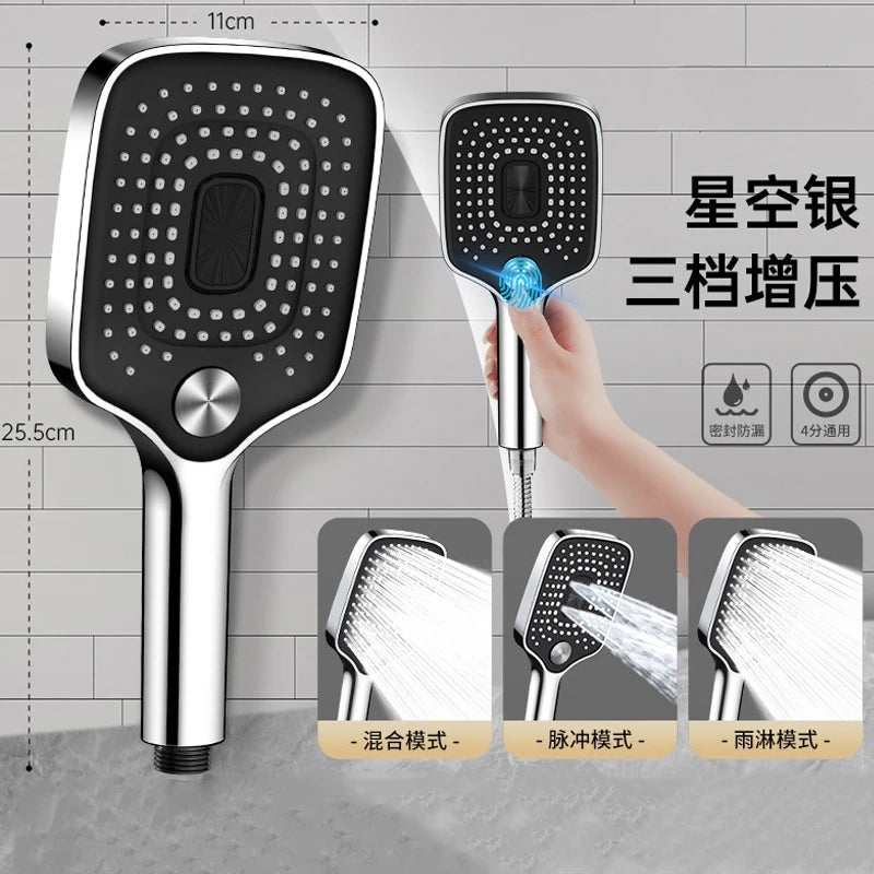 New 30CM Large Panel High Pressure Rainfall Shower Head Ceiling Mounted Self-cleaning Descaling Showerhead Bathroom Top Sprayer