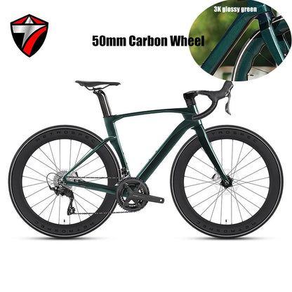 TWITTER New CYCLONE RS-24S Shift+105 Derailleur Carbon Road Bike 4-Pistons Oil Disc Brake Racing Bicycle 700*28C for Men Women