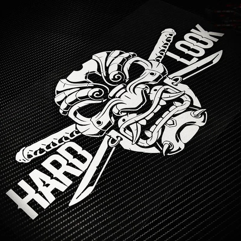 30CM Stickers reflective retro warrior Japanese ninja tough guy stickers Japanese drift car decals racing truck van wall decals