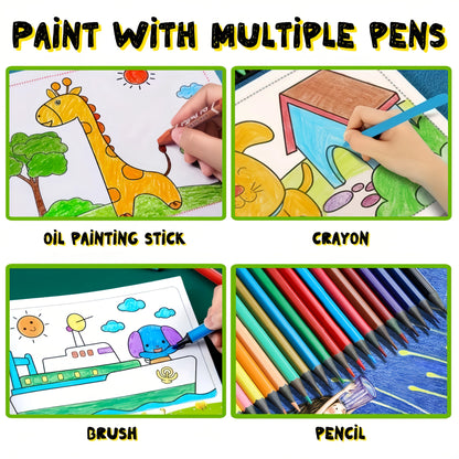 1Pc Animal Coloring Book Beginner Learning Doodle Painting Educational Art Activity Book Creativity Development Coloring Pages