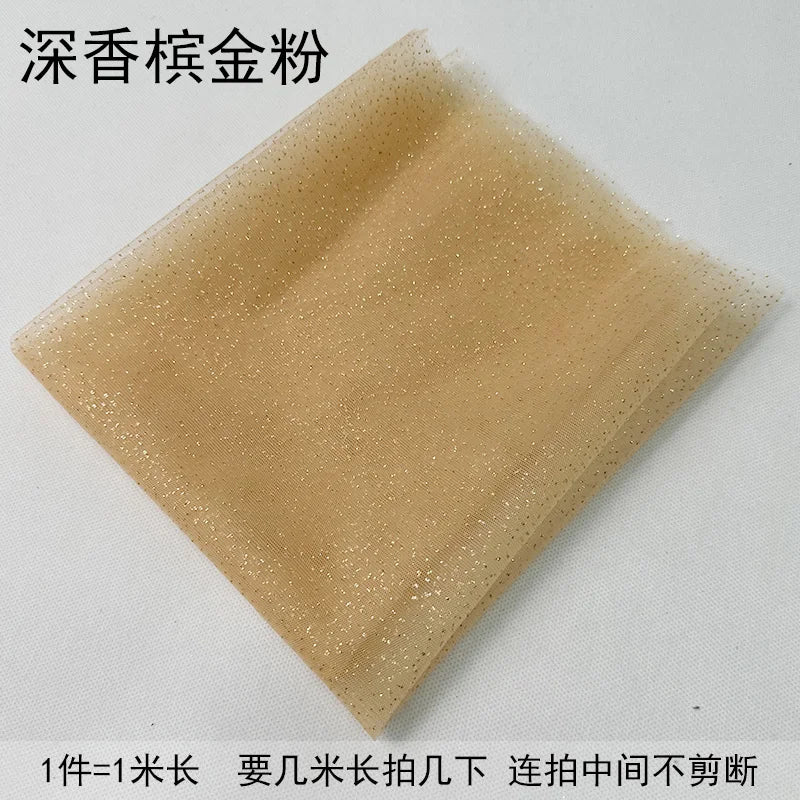 Gold Tulle material black encryption soft Tulle spray silver glitter Tulle wedding dress home decoration fabric