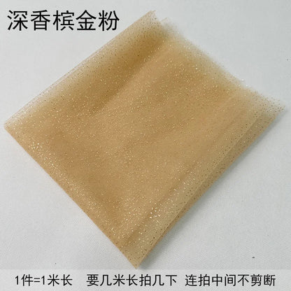 Gold Tulle material black encryption soft Tulle spray silver glitter Tulle wedding dress home decoration fabric